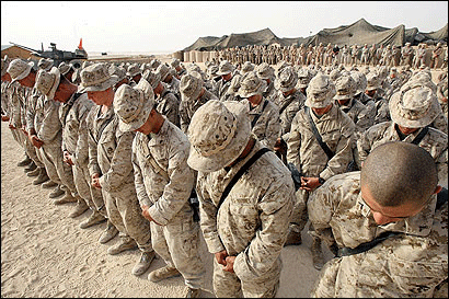 troops praying